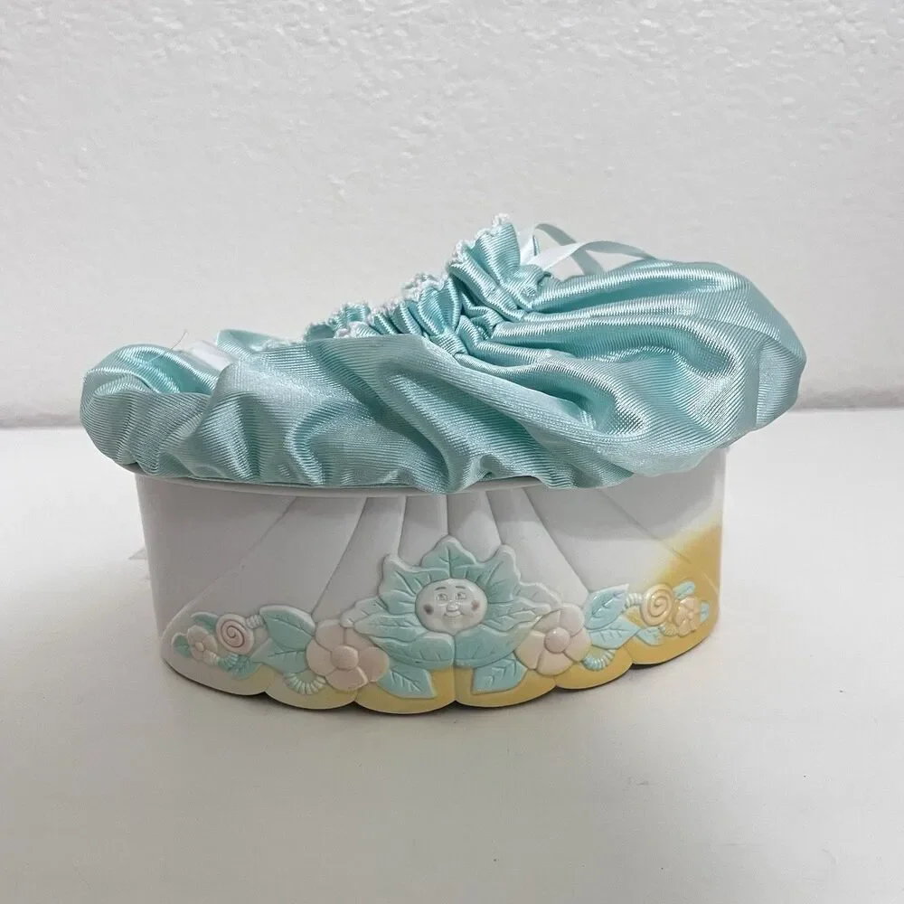Vintage Cabbage Patch Kids Doll Magic Nursery Cradle Carriage Green Set 1998